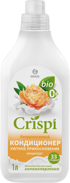 Изображение Кондиционер для белья концентр Криспи уютное прикосновение Грасс п/у, 1 л
