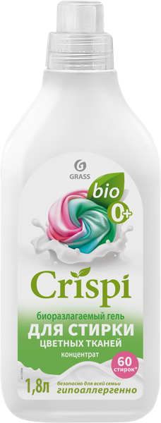 Изображение Средство для стирки концентр Криспи цветное белье Грасс п/у, 1,8 л