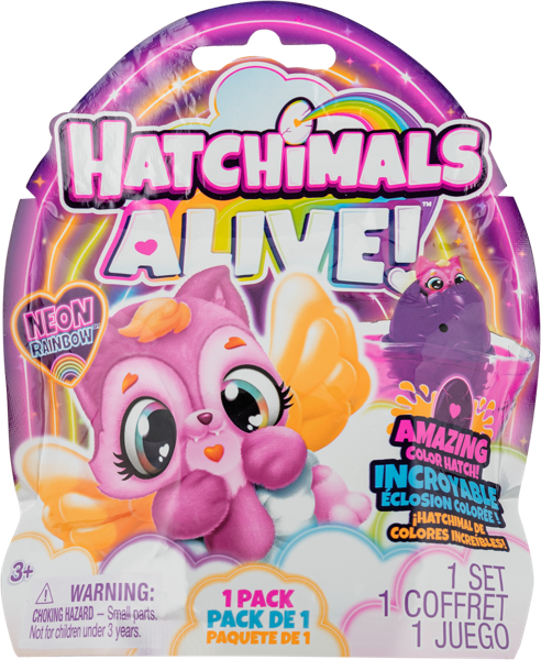 Изображение Фигурка сюрприз в яйце Хетчималс неоновая Спин Мастер п/у, 1 шт