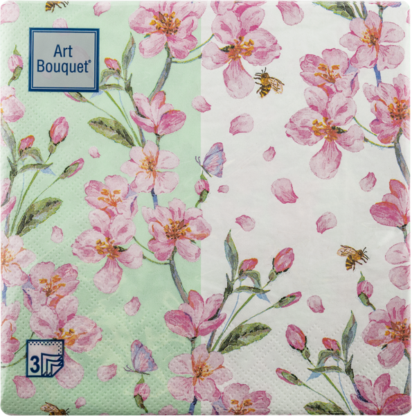 Изображение Салфетки 3х слойные Букет хоум коллекшн классик цветущий сад 33*33см Русская Бумага м/у, 20 шт
