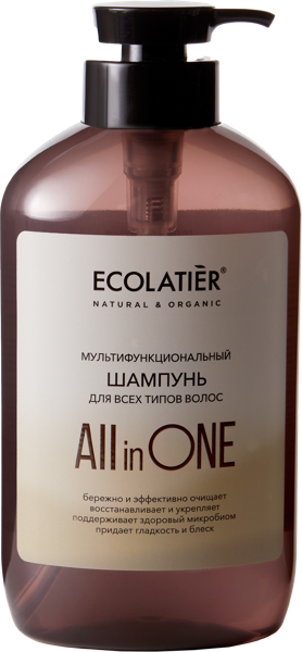Изображение Шампунь для всех типов волос Эколатье олл ин ван мультифункциональный ЭкоЛаборатория п/у, 600 мл