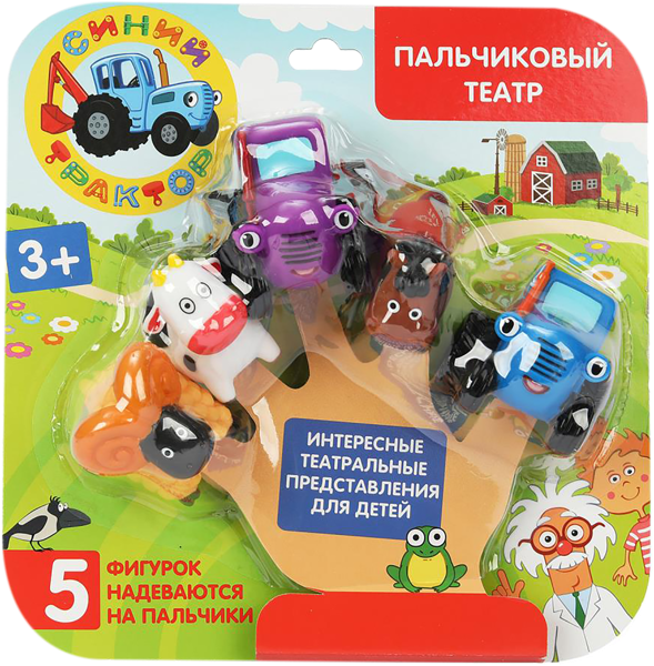 Изображение Игрушка для ванны Капитошка пальчики синий трактор Шанту Сити к/у, 1 шт