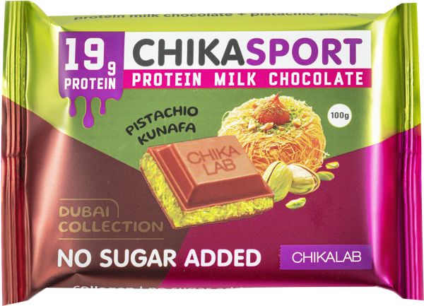 Изображение Шоколад протеиновый Чикалаб дубайский шоколад Фитнес Фуд м/у, 100 г