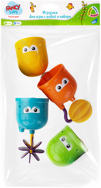 Изображение Игрушка для ванны Фэнси бэби 4 стаканчика Дрим Мейкерс п/у, 1 шт