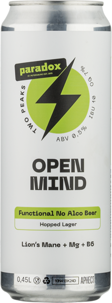 Изображение Пивной напиток безалкогольный Ту пикс опен майнд Пиватом ж/б, 0,45 л