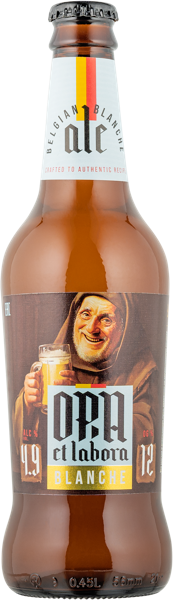 Изображение Пивной напиток светлое Лагер 4,9% н/ф Ора Эт Лабора бланш Очаково с/б, 0,45 л