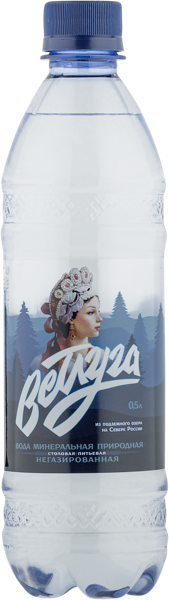 Изображение Вода негаз pH 8,4-9,0 Ветлуга питьевая Ветлужский ЗМВ п/б, 0,5 л
