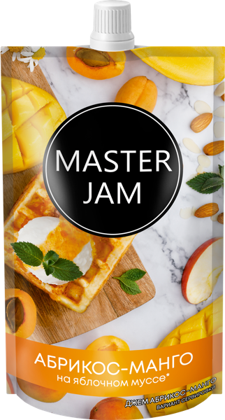 Изображение Джем на яблочном муссе Мастер Джем абрикос манго САВА ТПК м/у, 250 г