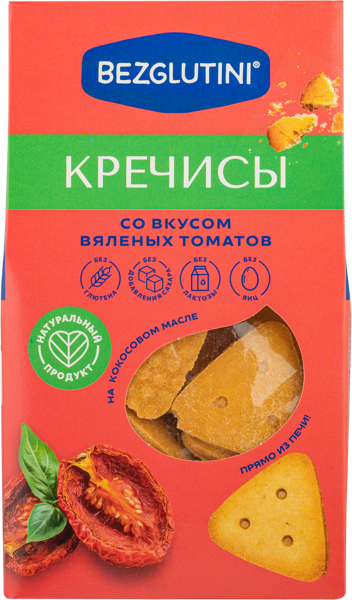 Изображение Крекер без сахара Безглютини вяленые томаты Фабрика Вкусов к/у, 85 г