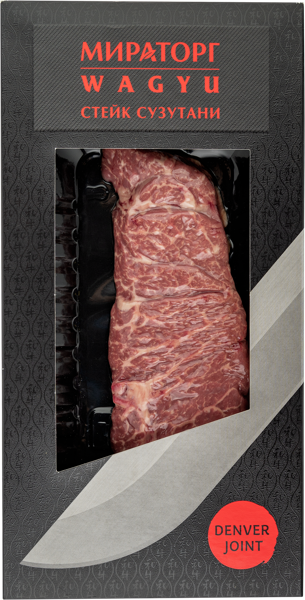 Изображение Мясо охлаждённое Стейк Сузутани из говядины Вагю Мираторг в/у, 190 г