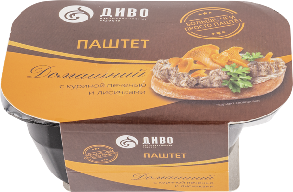 Изображение Паштет из куриной печени и лисичек Диво домашний Диво ООО п/у, 150 г