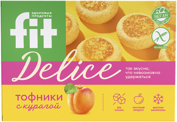 Изображение Полуфабрикат замороженный Фит тофники с курагой Питэко кор, 480 г