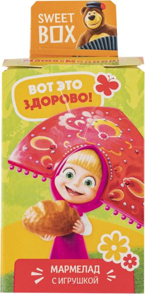 Изображение Мармелад фруктовый Свитбокс Маша и медведь с подарком Конфитрейд кор, 10 г