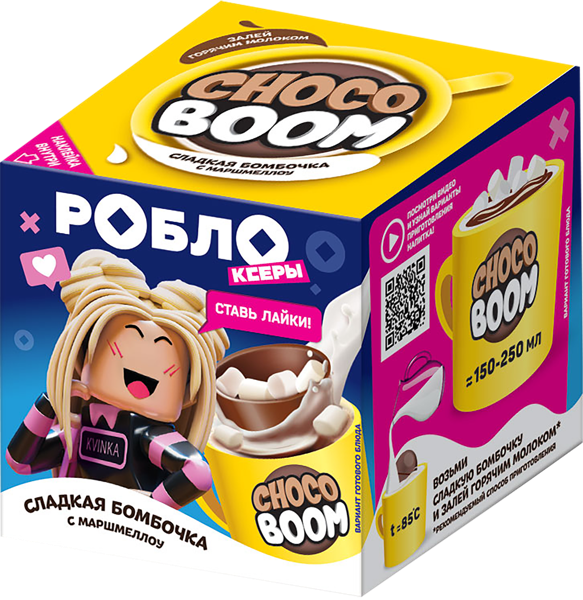 Изображение Шоколад молочный Роблоксеры шар с маршмеллоу Конфитрейд кор, 28 г