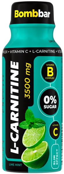 Изображение Напиток газ L-карнитин Бомббар лайм мята Натуральные напитки п/б, 0,1 л