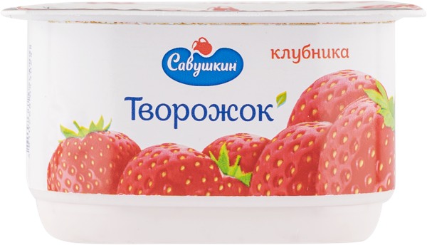 Изображение Творог 3,5% Савушкин клубника Савушкин продукт п/б, 120 г