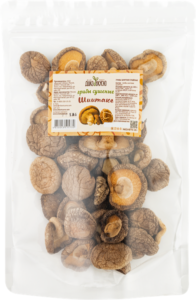 Изображение Грибы сушеные Дико вкусно шиитаки Союз Продукт м/у, 100 г