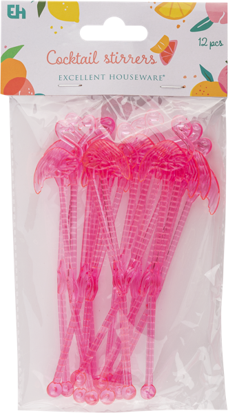 Изображение Шпажки 17,5см для коктейлей Купман розовые желтые Купман Интернэшнл м/у, 12 шт