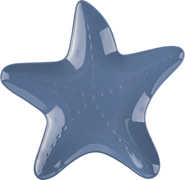 Изображение Тарелка белая синяя меламин Купман морская звезда ракушка Купман Интернэшнл , 1 шт