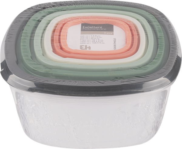 Изображение Контейнер пластик Купман герметичный квадратный Купман Интернэшнл , 6 шт