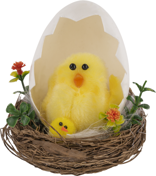 Изображение Фигурка 10см пасхальная Купман цыпленок в яйце и гнезде Купман Интернэшнл , 1 шт