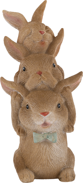 Изображение Фигурка 6х6х13см пасхальная Купман кролики на плечах Купман Интернэшнл , 1 шт