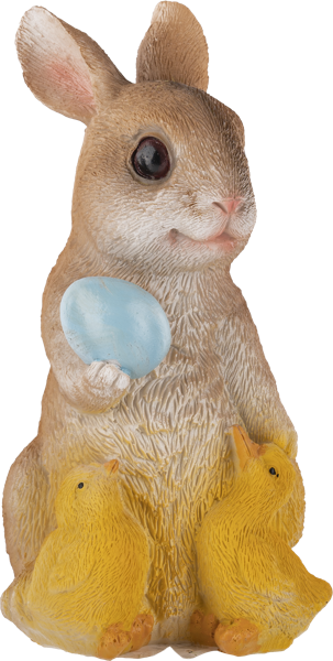 Изображение Фигурка 8,7х9,3х16,6см пасхальная Купман кролик с цыплятами Купман Интернэшнл , 1 шт