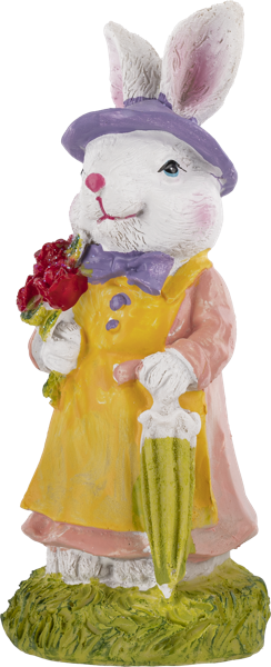 Изображение Фигурка 6х5х14,5см пасхальная Купман кролик на подставке Купман Интернэшнл , 1 шт
