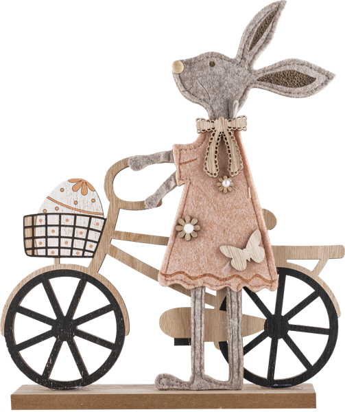 Изображение Фигурка 26х5х32см пасхальная Купман кролик на вело Купман Интернэшнл , 1 шт