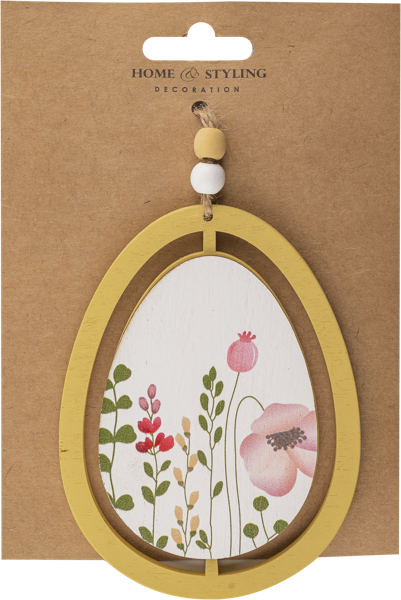 Изображение Подвеска пасхальная Купман яйцо с цветами Купман Интернэшнл , 1 шт