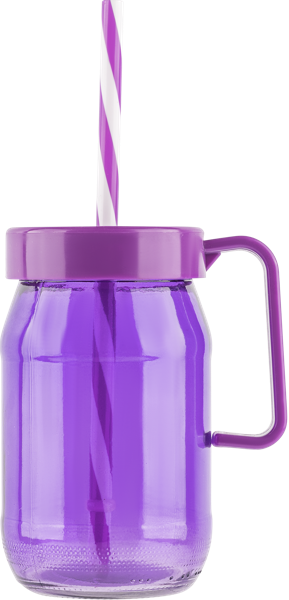 Изображение Стакан 370мл стекло Купман цветной с ручкой Купман Интернэшнл , 1 шт