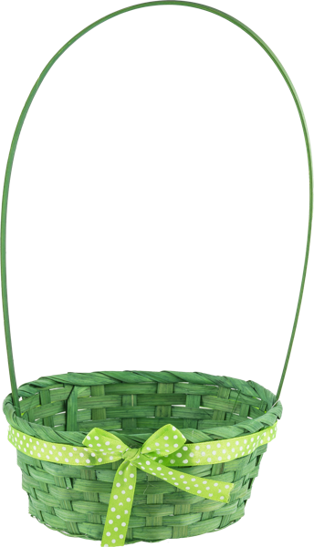 Изображение Корзина 20х20см пасхальная Купман бамбук с ручкой Купман Интернэшнл , 1 шт