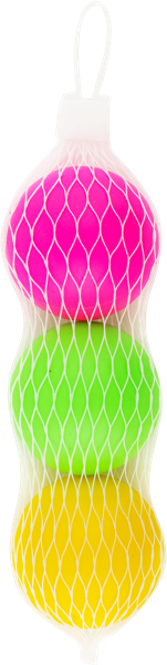 Изображение Мяч 4,5см разноцветный Купман настольный теннис Купман Интернэшнл сетка, 3 шт