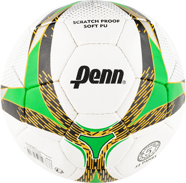 Изображение Мяч 23см белый зелен полос Купман футбольный Купман Интернэшнл м/у, 1 шт