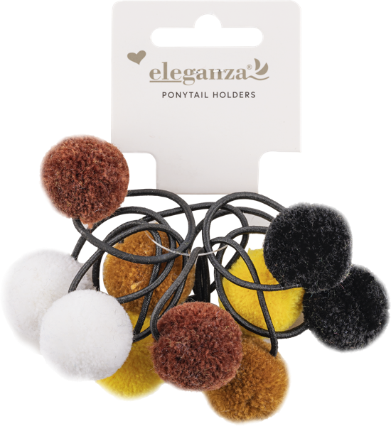 Изображение Резинка для волос Элеганза с помпонами Купман Интернэшнл к/у, 10 шт