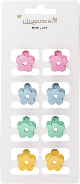 Изображение Заколка для волос Элеганза крабик разноцветный Купман Интернэшнл м/у, 8 шт