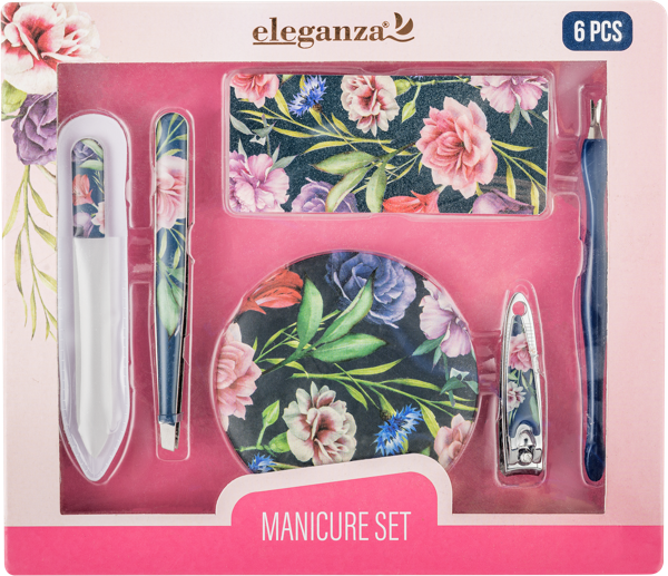 Изображение Набор для маникюра Элеганза цветочный принт 6 пр Купман Интернэшнл п/у, 1 шт