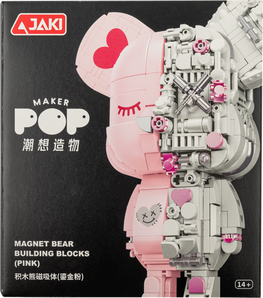 Изображение Конструктор 14,4х7,2х16см Джаки кибер мишка розовый Джаки к/у, 1 шт