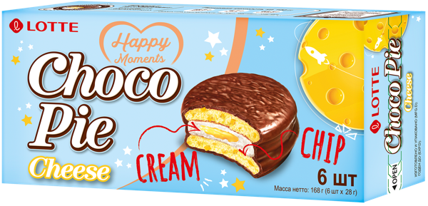 Изображение Печенье 1*6 Чокопай со вкусом сыра Лотте кор, 168 г