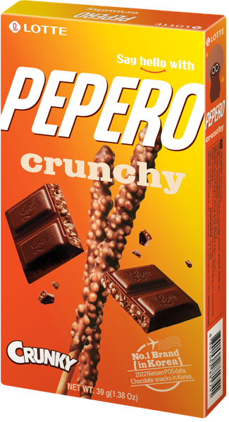 Изображение Соломка в глазури Лотте пеперо с воздушной кукурузой Лотте кор, 39 г