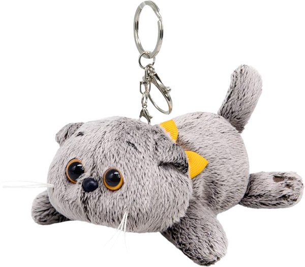 Изображение Брелок для ключей Будибаса басик с бантиком МПП ООО , 1 шт