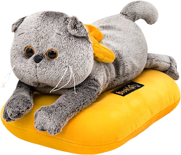 Изображение Мягкая игрушка 19см Будибаса басик на подушке МПП ООО к/у, 1 шт