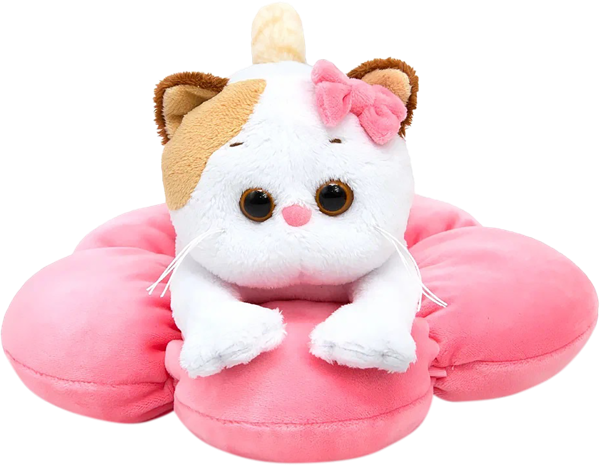 Изображение Мягкая игрушка 18см Будибаса друзья басика ли-ли на подушке-цветке МПП ООО к/у, 1 шт