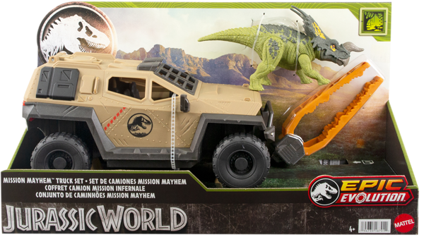 Изображение Набор игровой Джурассик ворлд внедорожник и эйниозавр Маттэл к/у, 1 шт