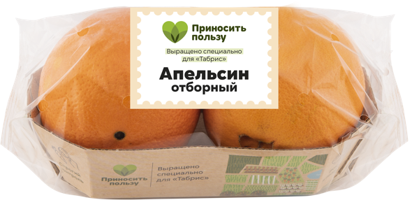 Изображение Фрукт премиум отборный Табрис апельсин Кубанские поля подложка, 2 шт