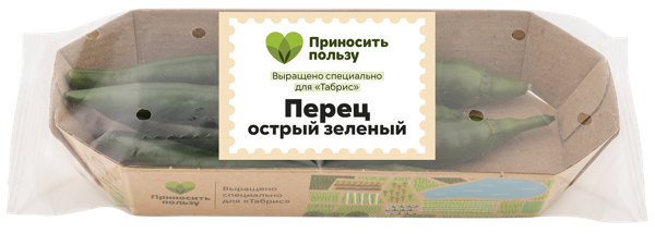 Изображение Овощ зеленый острый Табрис перец Кубанские поля подложка, 4 шт