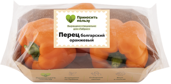 Изображение Овощ оранжевый Табрис перец болгарский Кубанские поля подложка, 3 шт