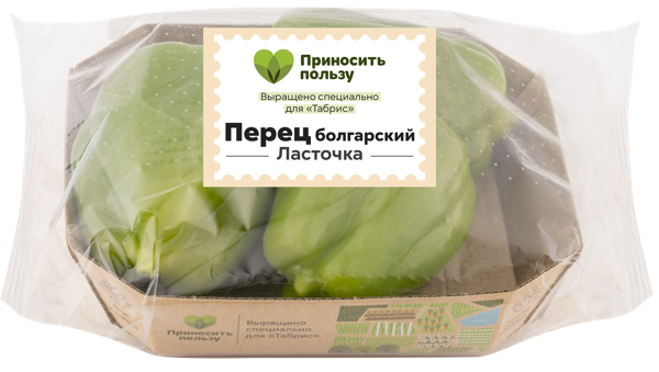 Изображение Овощ ласточка зеленый Табрис перец болгарский Кубанские поля подложка, 3 шт
