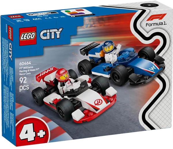 Изображение Конструктор с 4 лет 60464 Лего город машины виллиамс и хаас Лего к/у, 1 шт
