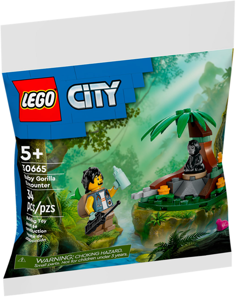 Изображение Конструктор с 5 лет 30665 Лего город встреча детеныш гориллы Лего м/у, 1 шт